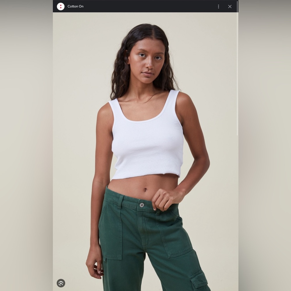 Cotton On Women’s The One Rib Crop Tank